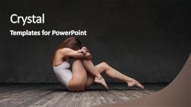  Presentation with flexible - PPT layouts with acrobatics - flexible female doing acrobatic exercises background and a black colored foreground