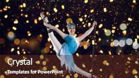  Presentation with circus - Slide set having acrobatics - young woman circus air gymnast background and a tawny brown colored foreground