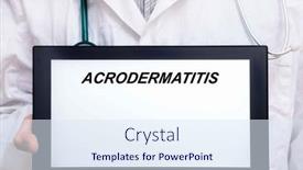  Presentation with disease - PPT layouts enhanced with acrodermatitis-doctor-with-rare background and a sky blue colored foreground