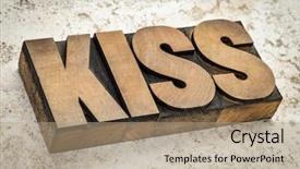  Presentation with wood simple - Amazing PPT theme having acronym keep it simple backdrop and a coral colored foreground