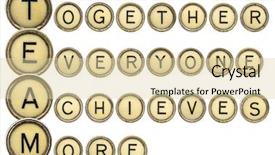  Presentation with team together everyone achieves more - Cool new PPT theme with acronym together everyone achieves more backdrop and a lemonade colored foreground