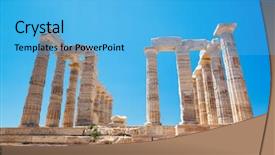 Presentation with ancient greek - Cool new PPT layouts with acropolia - ancient temple greek ruins acropolis backdrop and a  colored foreground