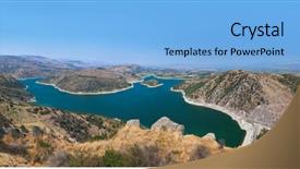  Presentation with panoramic - Presentation design enhanced with acropolia - panoramic view from ancient city background and a  colored foreground