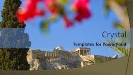  Presentation with travel - Theme enhanced with acropolis-at-athens-greece-travel background and a light blue colored foreground