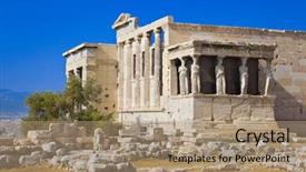  Presentation with ancient greece - Cool new presentation theme with acropolis at athens greece backdrop and a coral colored foreground