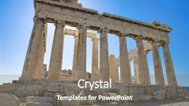  Presentation with ancient greece - Beautiful slides featuring acropolis at athens greece backdrop and a gray colored foreground