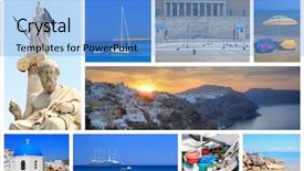  Presentation with summer - PPT theme consisting of acropolis athens - set of summer photos background and a  colored foreground