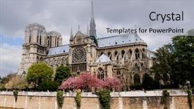  Presentation with notre dame paris france - Amazing theme having across the seine river france backdrop and a light gray colored foreground