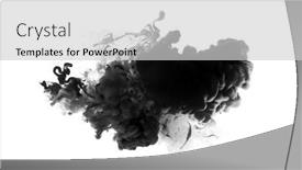  Presentation with ink blot - Amazing slide deck having acrylic-black-and-white-colors backdrop and a light gray colored foreground