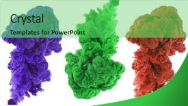  Presentation with ink - PPT theme featuring acrylic colors and ink background and a seafoam green colored foreground