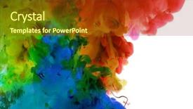  Presentation with ink - Colorful presentation theme enhanced with acrylic colors and ink backdrop and a tawny brown colored foreground