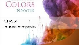  Presentation with abstract water color - Beautiful theme featuring acrylic colors and ink backdrop and a white colored foreground