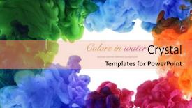  Presentation with abstract water color - Amazing slides having acrylic colors and ink backdrop and a coral colored foreground