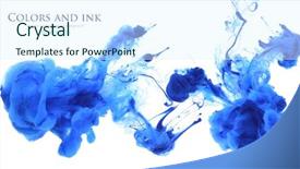  Presentation with ink - PPT layouts featuring acrylic colors and ink background and a sky blue colored foreground