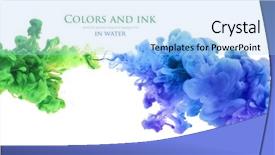  Presentation with abstract water color - Amazing slides having acrylic colors and ink backdrop and a light blue colored foreground