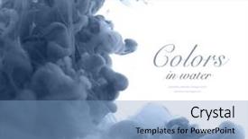  Presentation with ink - Audience pleasing PPT layouts consisting of ink in water abstract backdrop and a light blue colored foreground
