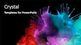  Presentation with multi - Presentation design with acrylic colors in water abstract background and a black colored foreground