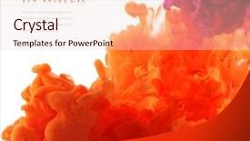  Presentation with water - Presentation theme with acrylic colors in water abstract background and a lemonade colored foreground