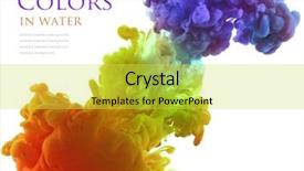  Presentation with abstract water color - PPT theme having acrylic colors in water abstract background and a yellow colored foreground