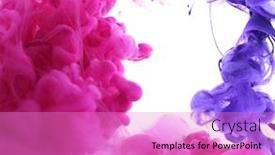  Presentation with water - Audience pleasing slides consisting of acrylic-colors-in-water-abstract backdrop and a lilac colored foreground