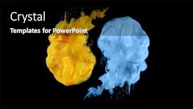  Presentation with ink blot - Beautiful presentation theme featuring yin yang - acrylic colors in water ink backdrop and a black colored foreground