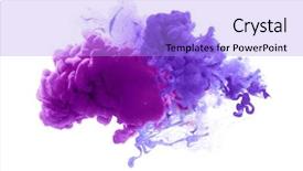  Presentation with ink blot - Cool new theme with acrylic colors in water ink backdrop and a light blue colored foreground