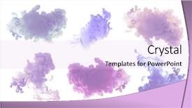  Presentation with ink blot - PPT layouts featuring acrylic colors in water ink background and a lavender colored foreground