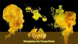  Presentation with ink blot - Slide set enhanced with acrylic colors in water ink background and a tawny brown colored foreground