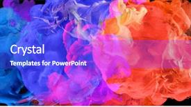  Presentation with ink blot - Theme featuring acrylic colors in water ink background and a cobalt blue colored foreground