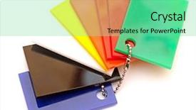  Presentation with plastic - Slide set with acrylic plastic - color swatches background and a seafoam green colored foreground