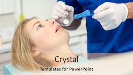  Presentation with colorful odontology teeth - Slide set featuring acrylic plastic - have her teeth moulded background and a lemonade colored foreground