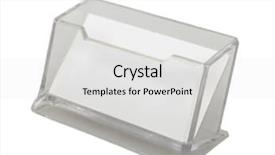 Presentation with business card - Theme consisting of acrylic plastic - photo of transparent business card background and a light gray colored foreground