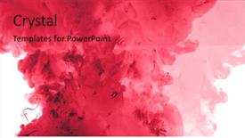  Presentation with abstract red - Amazing PPT theme having acrylic red colors and ink backdrop and a red colored foreground