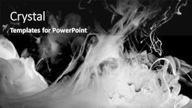  Presentation with ink blot - PPT theme featuring acrylic white colors and ink background and a dark gray colored foreground