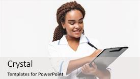  Presentation with case report - Presentation theme featuring acses - image of affable african american background and a light gray colored foreground