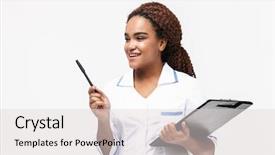  Presentation with case report - Presentation design enhanced with acses - image of young african american background and a light gray colored foreground