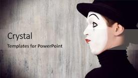  Presentation with acting - Cool new theme with acting - portrait in profile backdrop and a light gray colored foreground