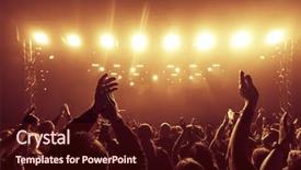  Presentation with acting - Slides consisting of acting - silhouettes of concert crowd background and a wine colored foreground