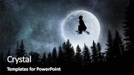  Presentation with acting - Colorful PPT theme enhanced with acting like a child mixed backdrop and a  colored foreground