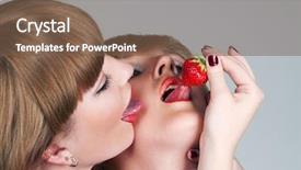  Presentation with lovers - Colorful presentation enhanced with acting modeling - female lovers enjoying erotic act backdrop and a violet colored foreground