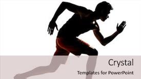  Presentation with athlete - Audience pleasing slide deck consisting of acting modeling - silhouette of young asian athlete backdrop and a  colored foreground