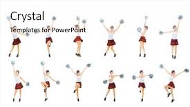  Presentation with united states unity - Colorful PPT theme enhanced with acting modeling - united we act girls cheerleaders backdrop and a  colored foreground