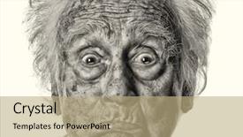  Presentation with comedy - Presentation theme enhanced with acting senior man doing comedy background and a coral colored foreground