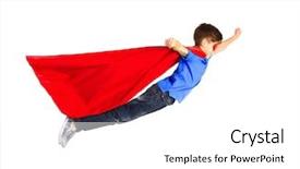  Presentation with hero mask - Amazing presentation having action hero - happiness freedom childhood movement backdrop and a white colored foreground