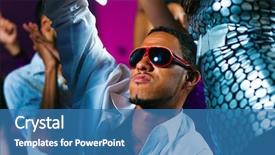  Presentation with ethnicity - PPT theme enhanced with action in a disco club background and a teal colored foreground