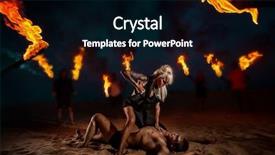  Presentation with winning - Amazing slide set having action money - woman are fighting with man backdrop and a black colored foreground