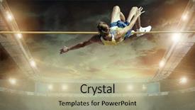  Presentation with high jump - Cool new presentation with action of high jump backdrop and a mint green colored foreground