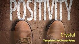 Presentation with positivity - Presentation design consisting of action plan free - top view of boot background and a  colored foreground