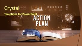  Presentation with action plan - Amazing theme having action-plan-inscription-coming-out backdrop and a tawny brown colored foreground