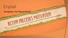  Presentation with development web - Slide deck having action-precedes-motivation-diagonal-web background and a gold colored foreground